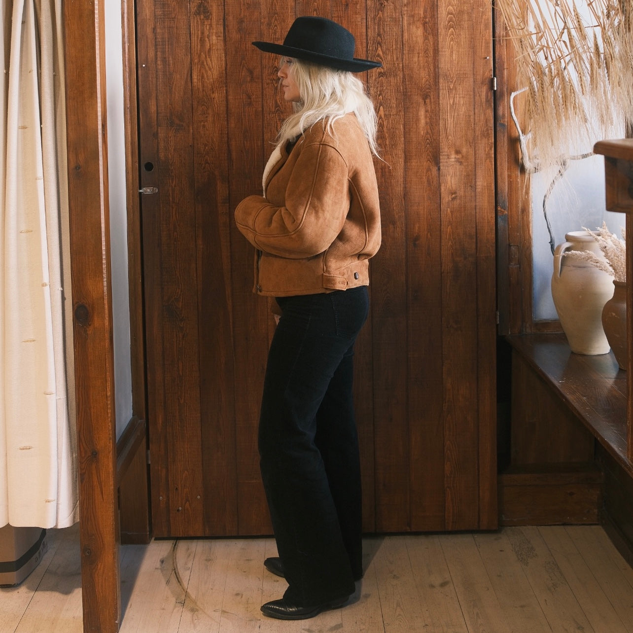 Shearling Jacka Kort