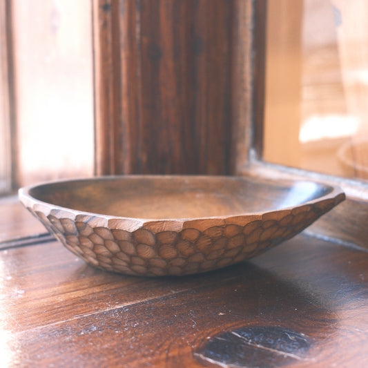 Träskål med Strukturmönster