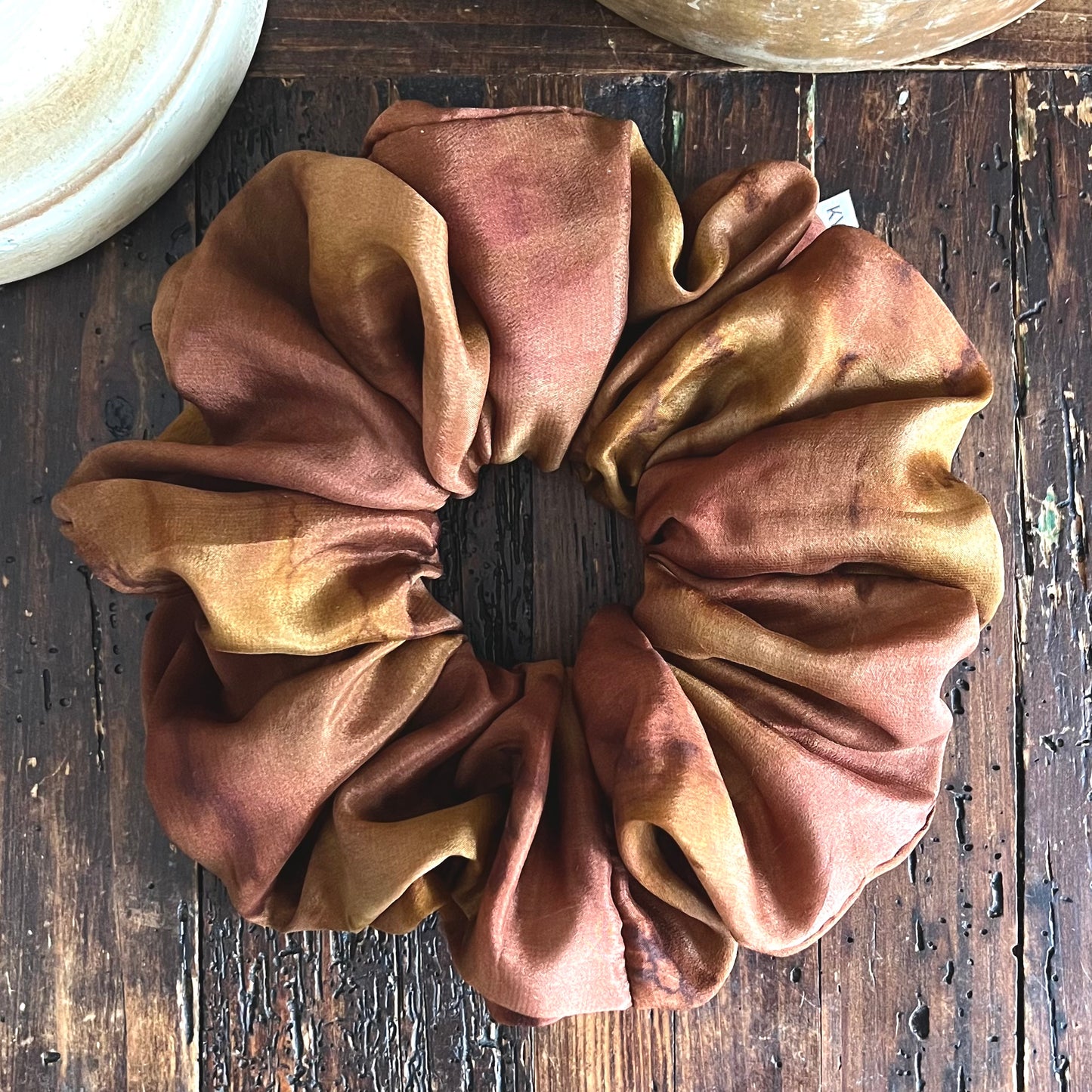 Silkestofs L - Melerad Brun