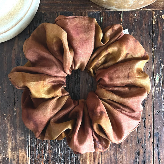 Silkestofs L - Melerad Brun