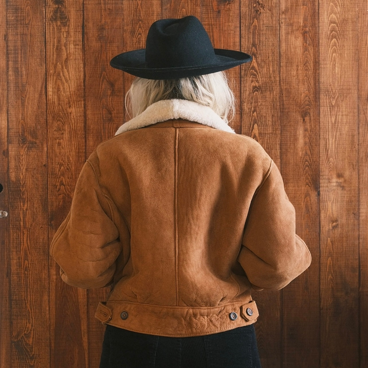 Shearling Jacka Kort
