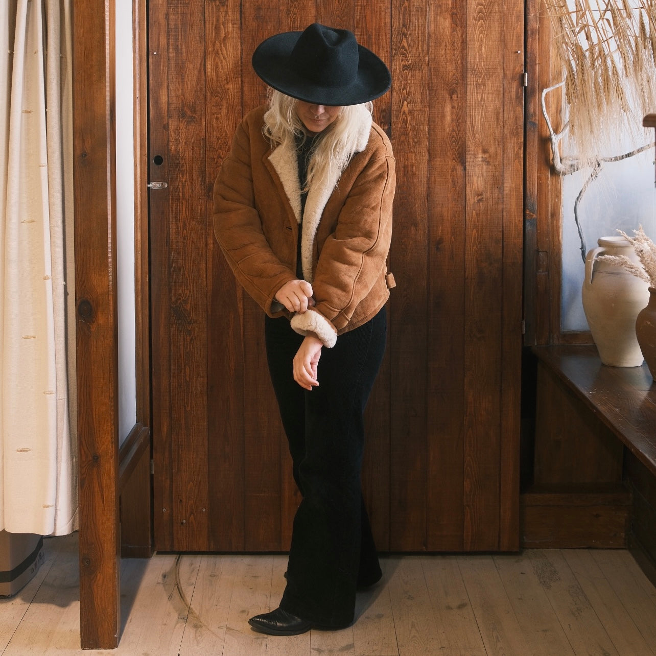 Shearling Jacka Kort