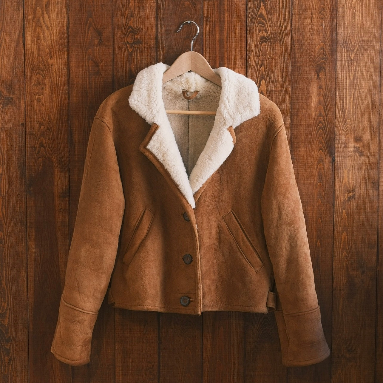 Shearling Jacka Kort