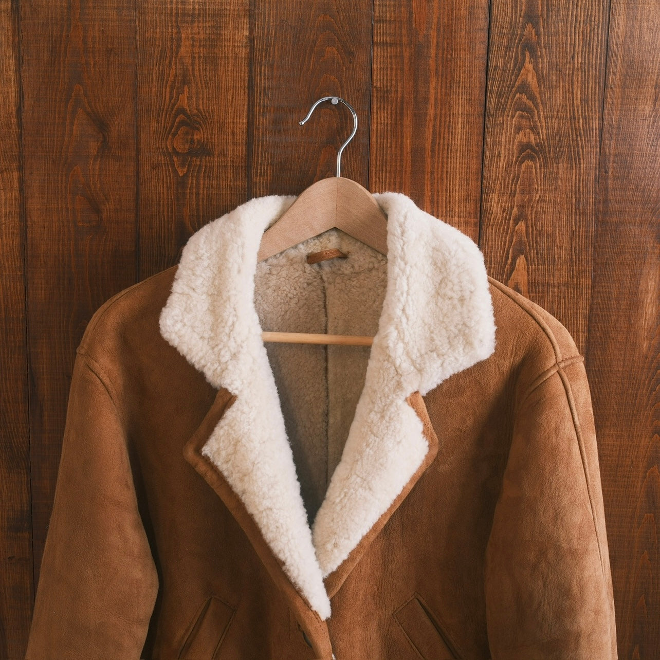Shearling Jacka Kort