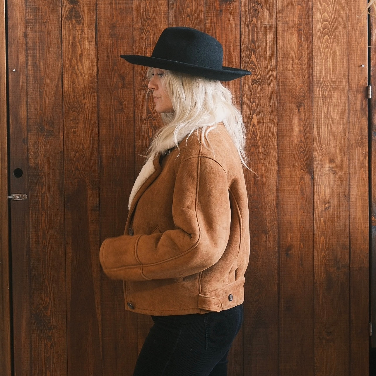 Shearling Jacka Kort