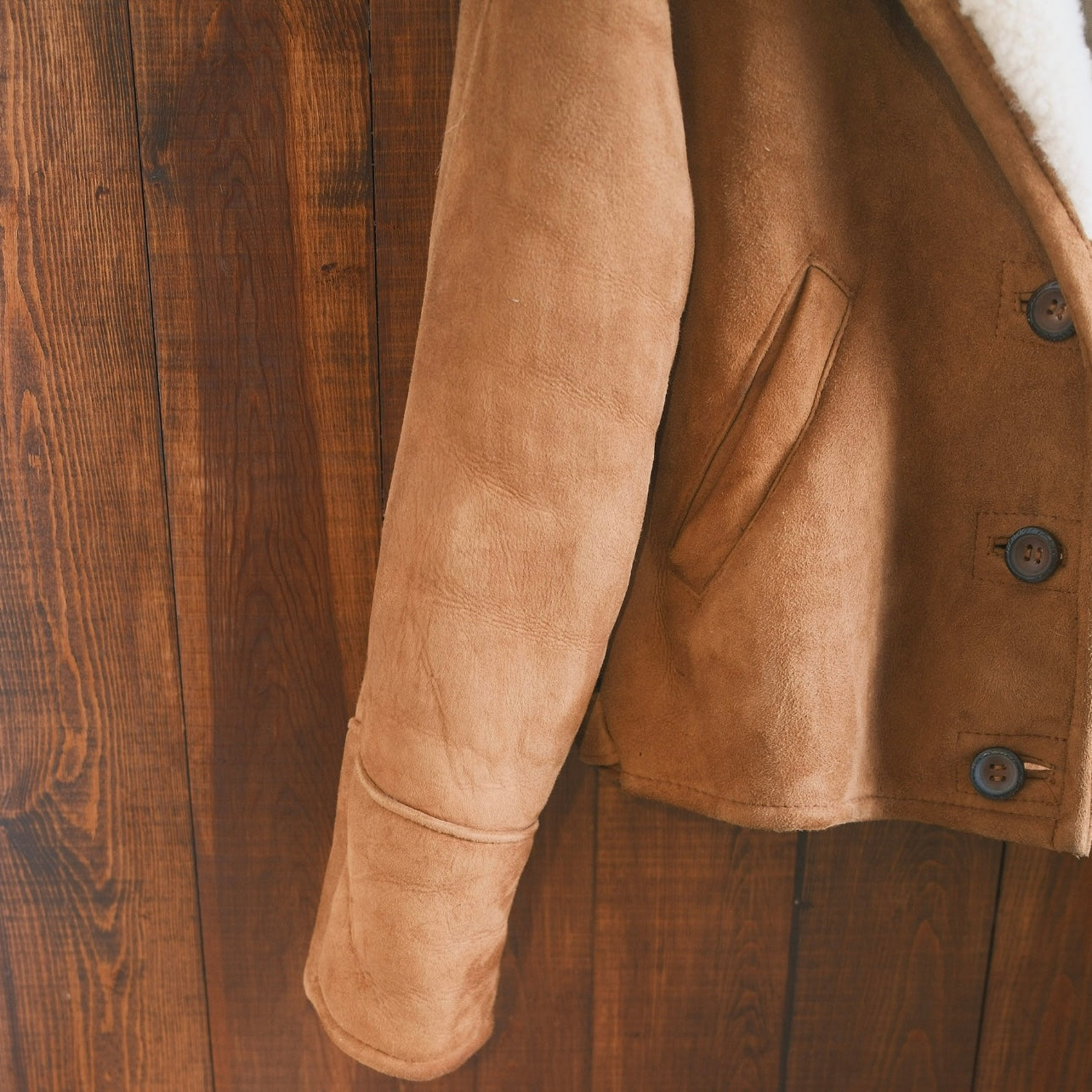 Shearling Jacka Kort