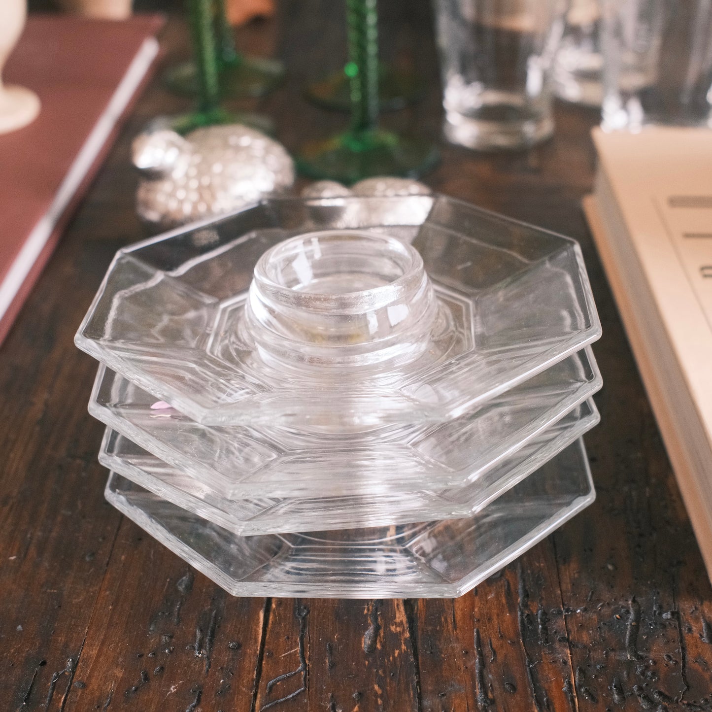 Fyra Äggfat i Glas