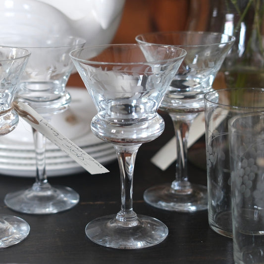 Set med 4 Vintage Vinglas