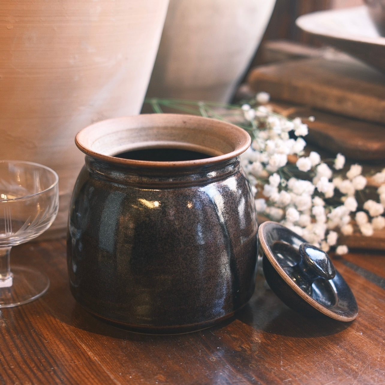 Keramik Burk med Lock