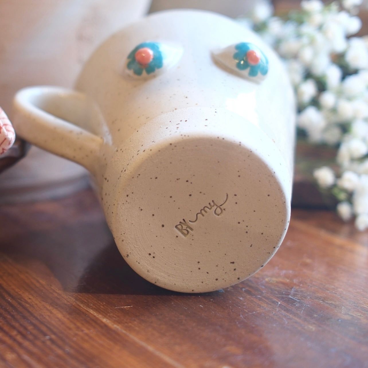 Tuttmugg Te Large - Turkosa Blommor