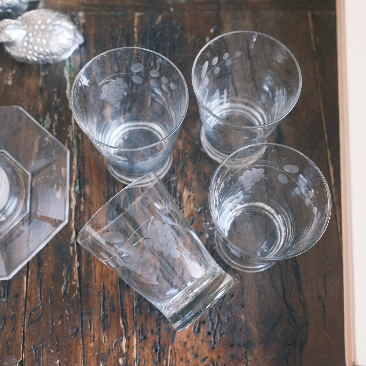 Glas Med Druvmotiv