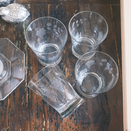 Glas Med Druvmotiv