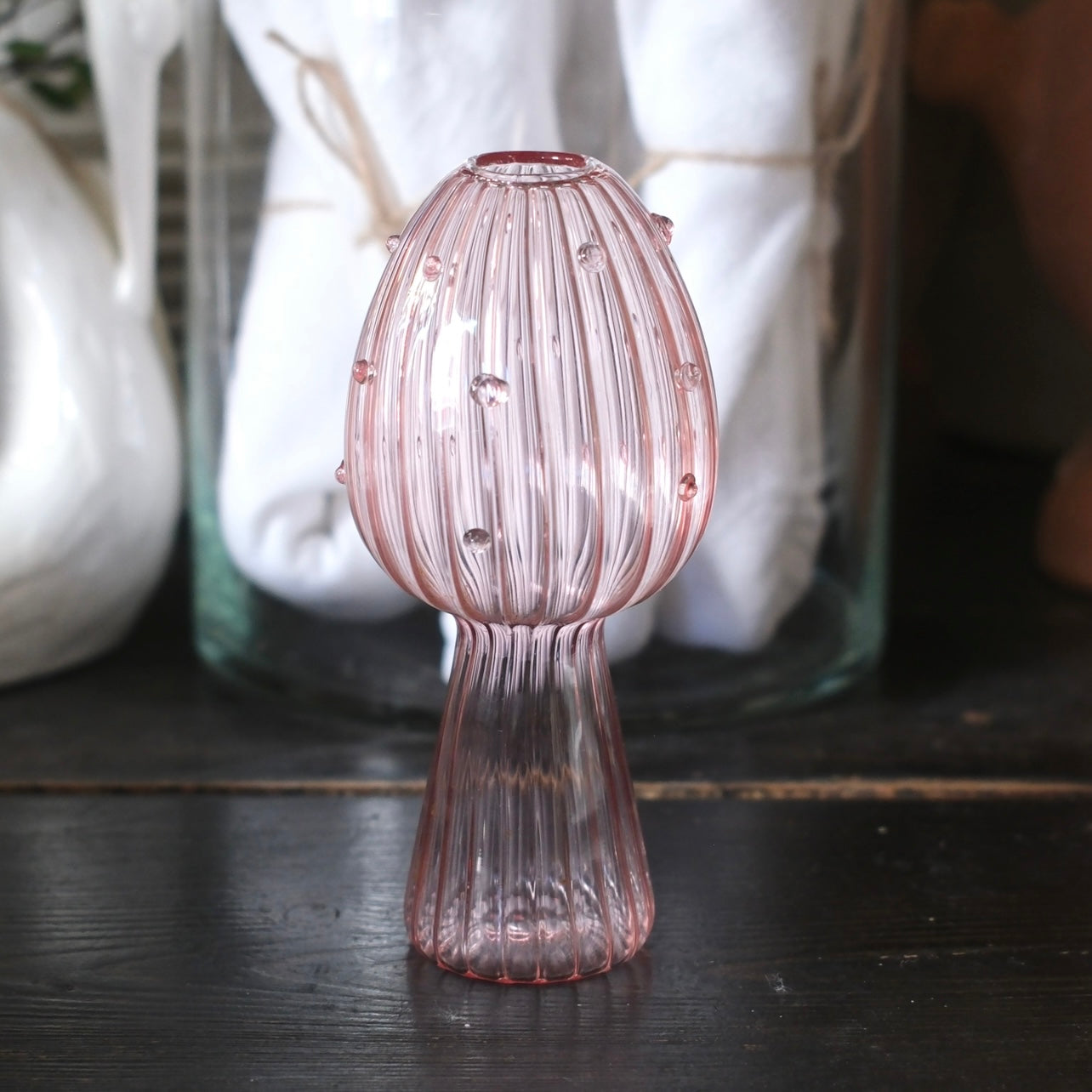 Munblåst Rosa Liten Glasvas