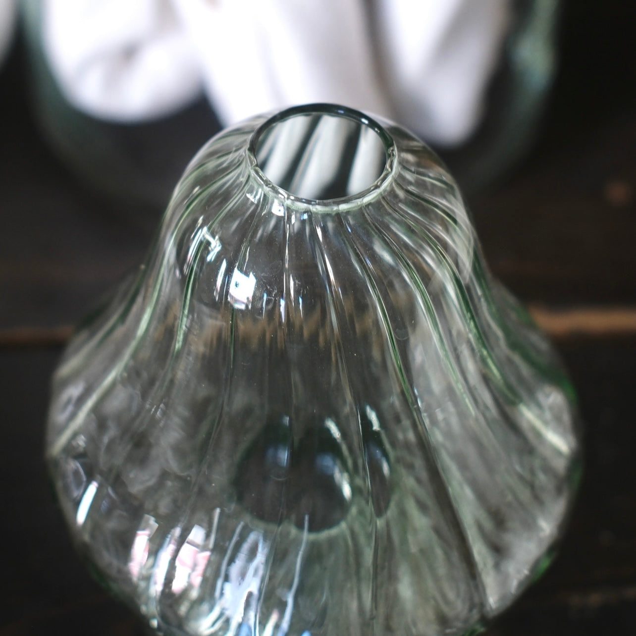 Munblåst Grön Liten Glasvas
