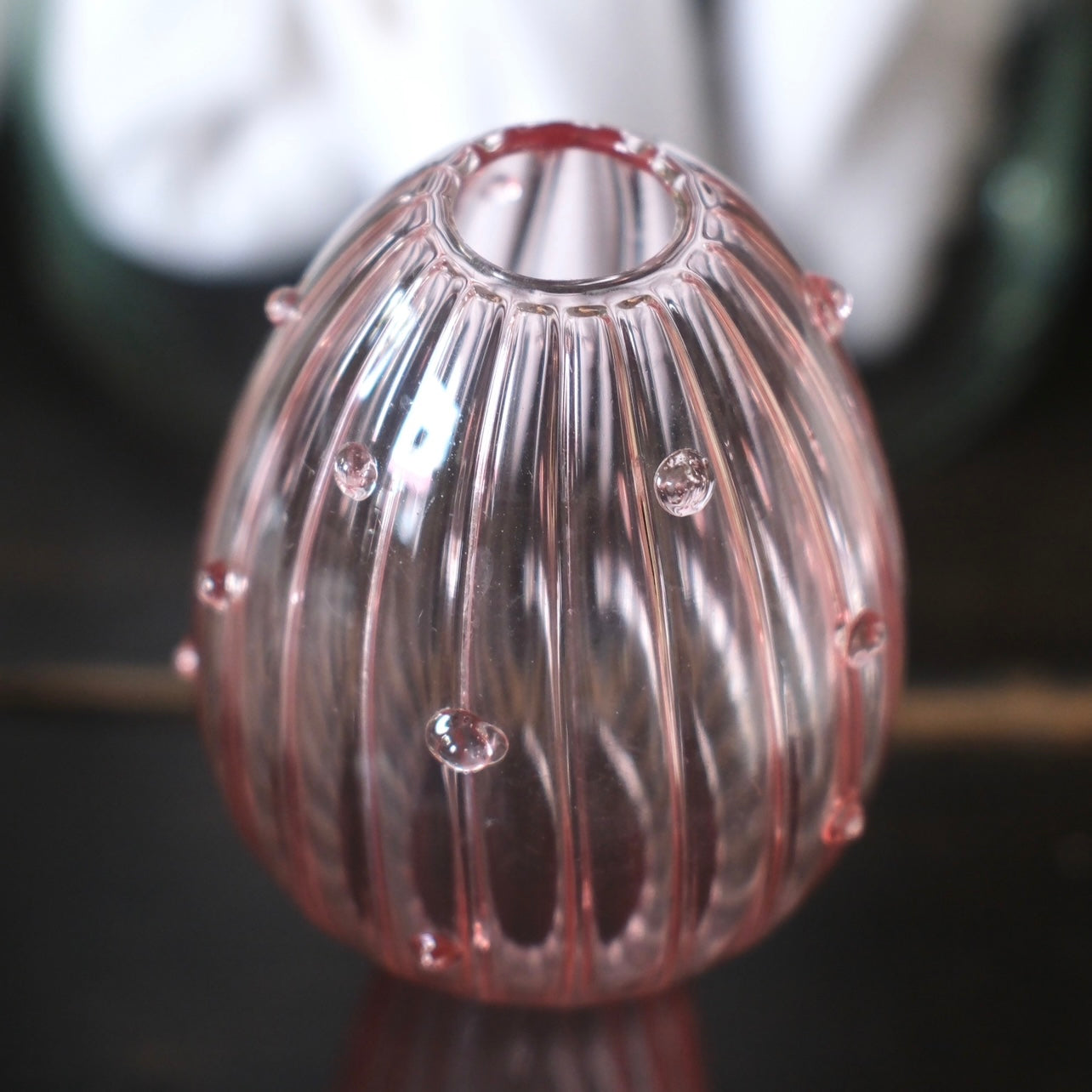 Munblåst Rosa Liten Glasvas