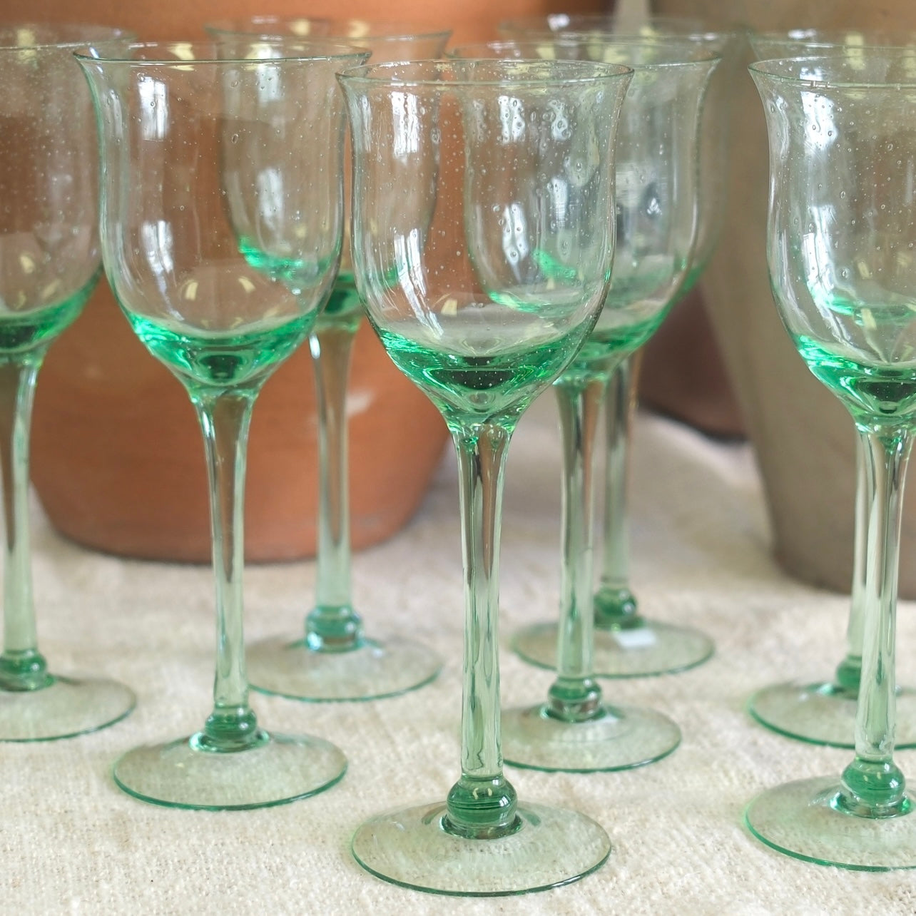 Gröna Recyclade Vinglas
