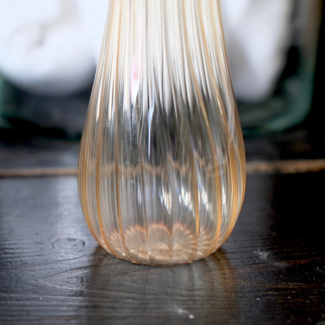 Munblåst Bärnstensfärgad Liten Glasvas