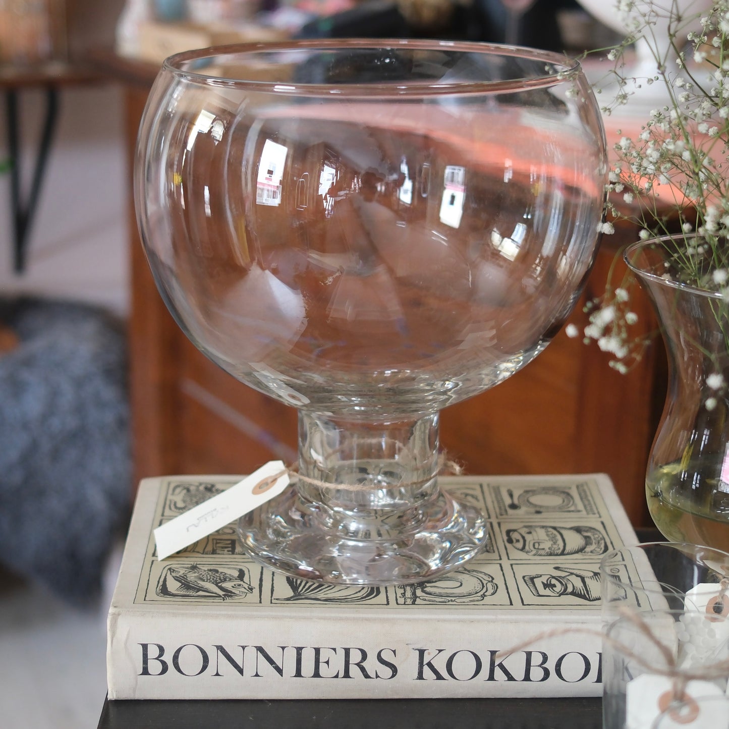 Stor Glasskål på Fot