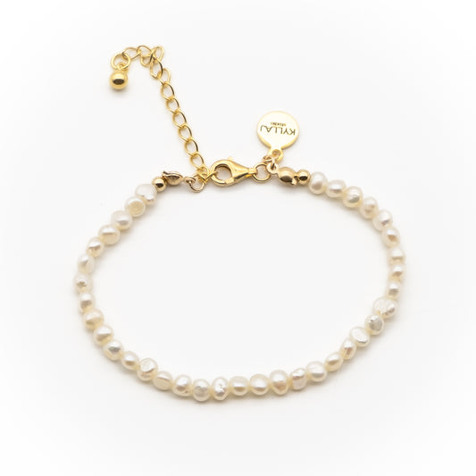 Alice - Vintage Pearl Bracelet Gold